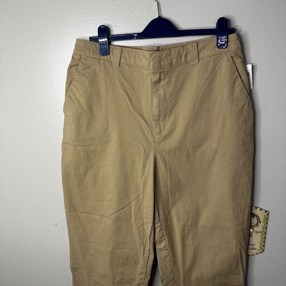 Gap Womens Pants Beige Size 12 Tall Straight Up Khaki High Rise Cotton Blend $80 - Picture 3 of 14